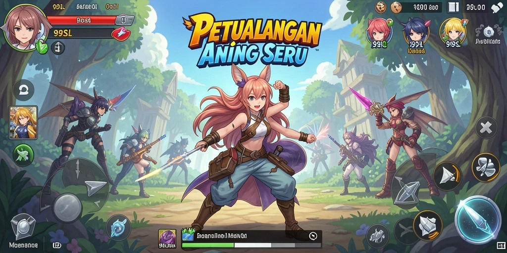 Gameplay menarik dengan karakter anime yang khas.