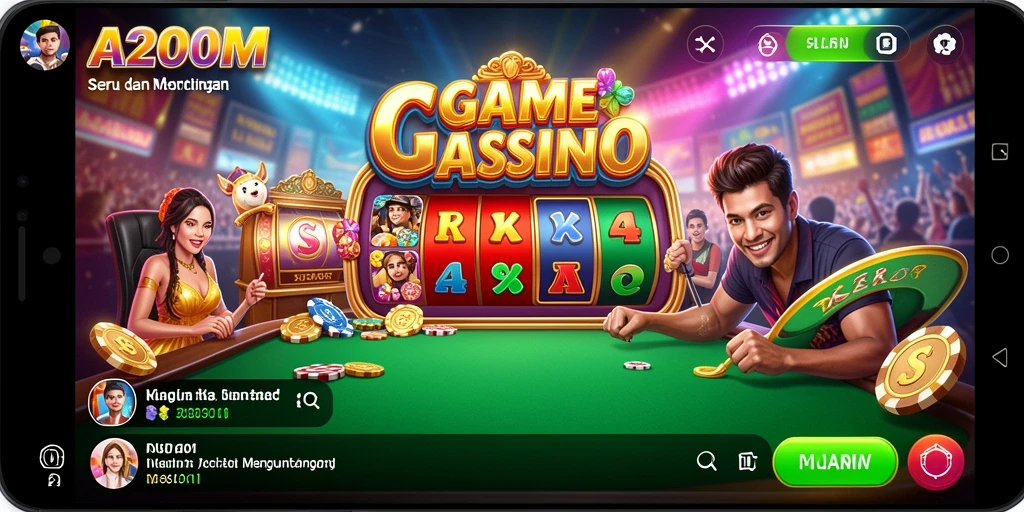 Tampilan gameplay A200M yang seru dan mendebarkan.