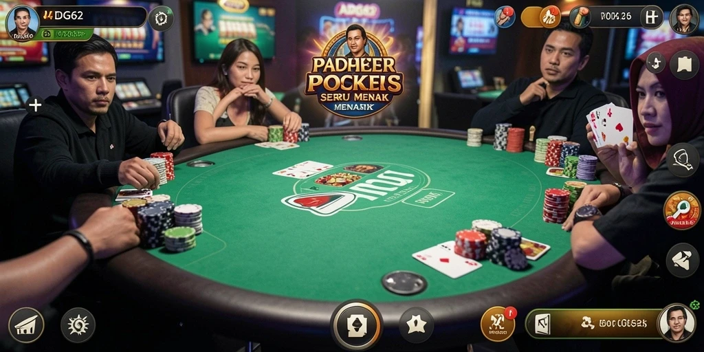 Screenshot gameplay ADG62 menunjukkan keseruan permainan Poker.