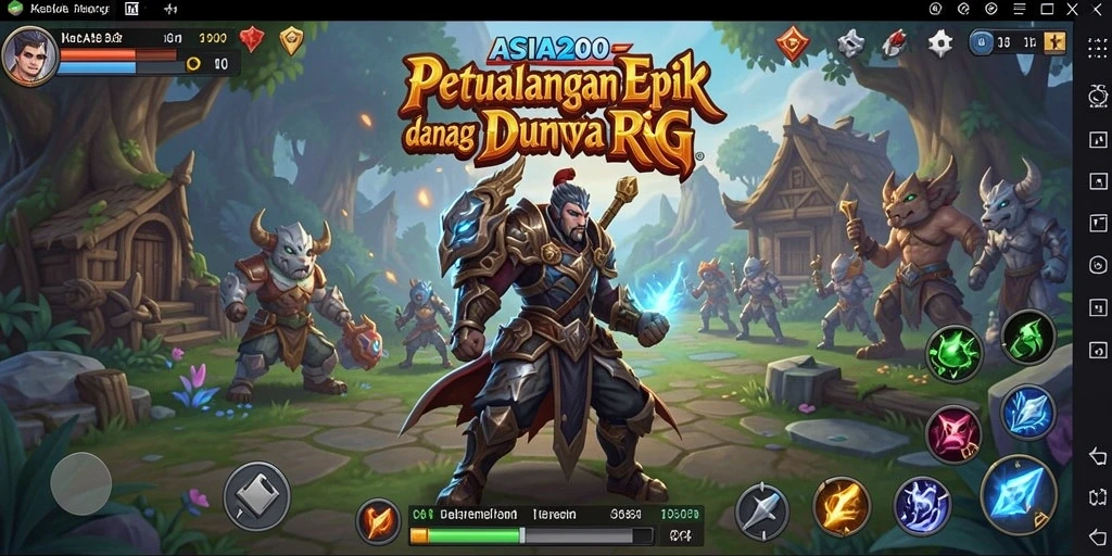 Screenshot permainan ASIA200 menampilkan aksi RPG yang menegangkan.