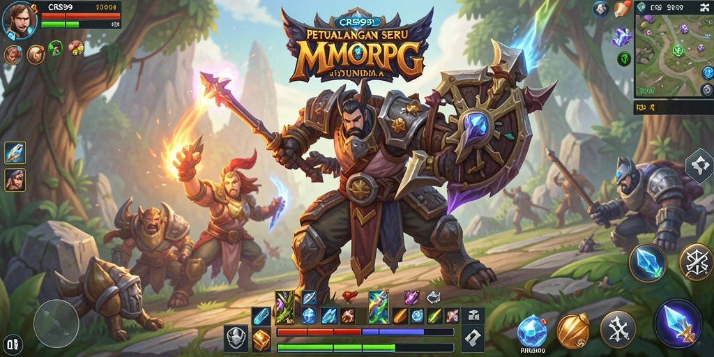 Screenshot gameplay CRS99 menampilkan aksi pertempuran yang mendebarkan dan indah.
