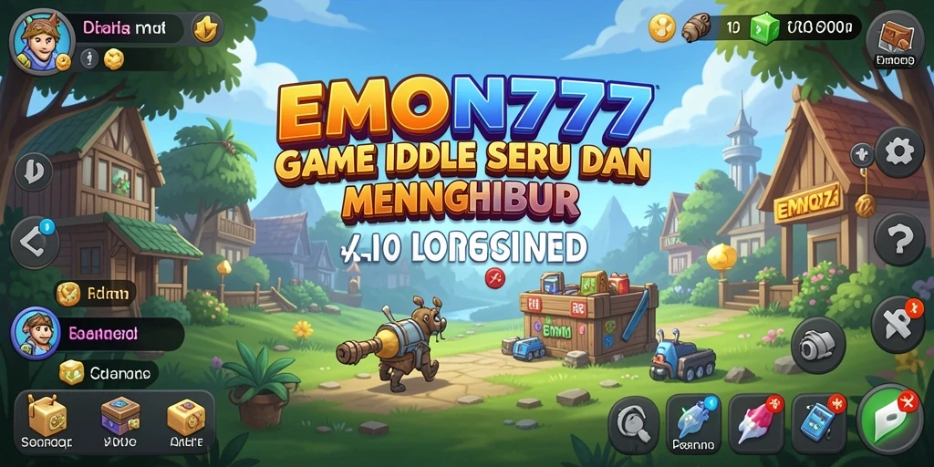 Tangkapan layar utama EMON777 menunjukkan gameplay yang menenangkan dan menghibur.