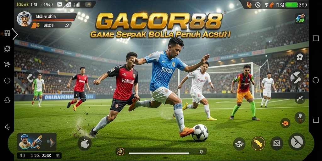 Tampilan menarik dari gameplay sepak bola di GACOR88.