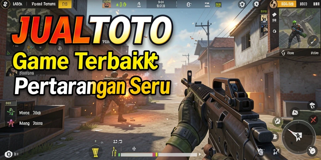 Gameplay seru dari JUALTOTO dengan pertarungan FPS yang intens.