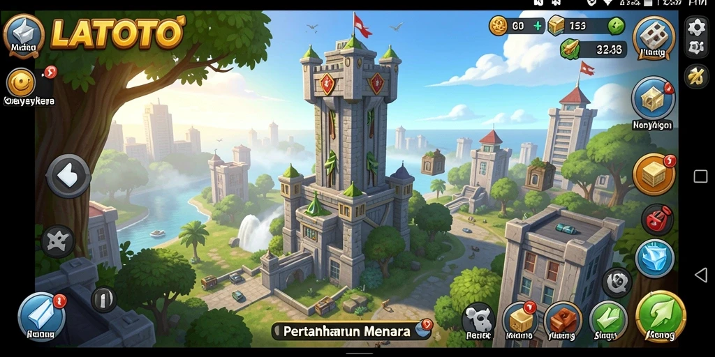 Screenshot LATOTO menampilkan gameplay seru dan menantang Tower Defense.