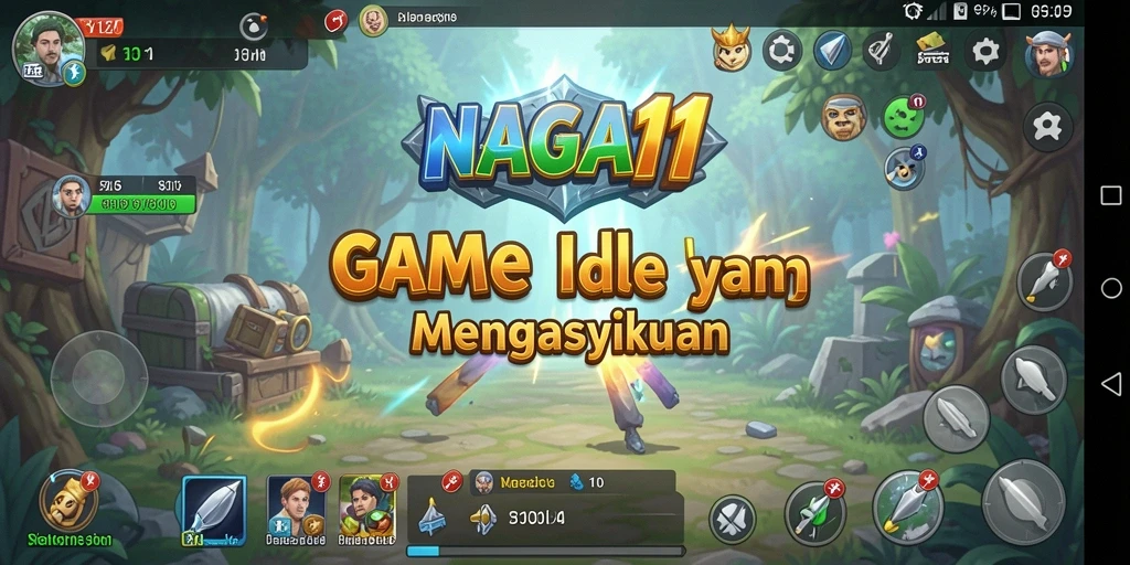 Tangkapan layar menunjukkan karakter dalam NAGA11 saat menghasilkan sumber daya secara otomatis.