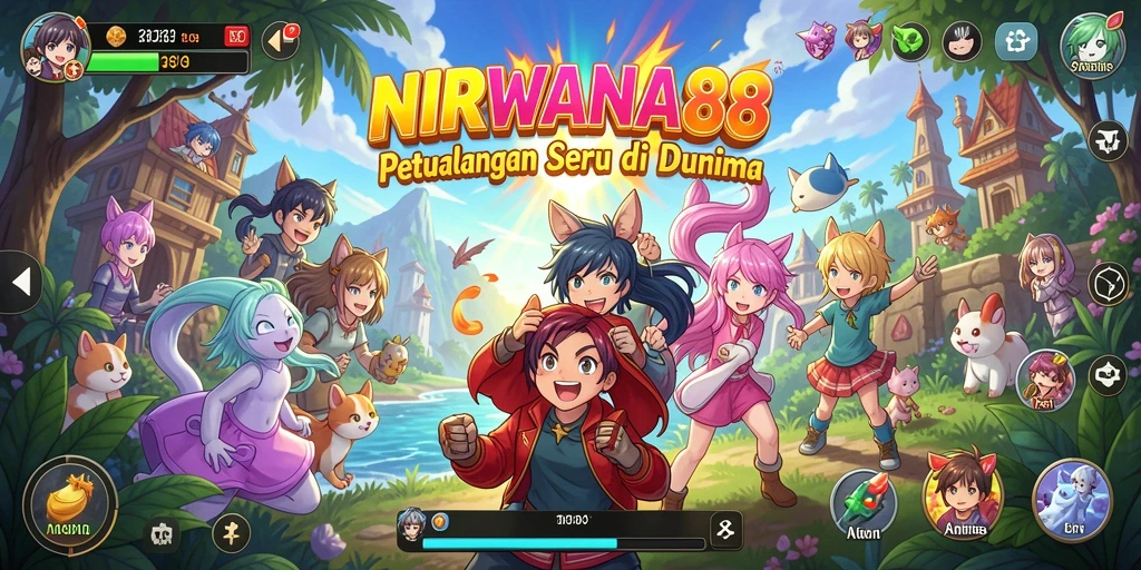 Screenshot gameplay menunjukkan karakter anime dalam aksi yang mendebarkan.