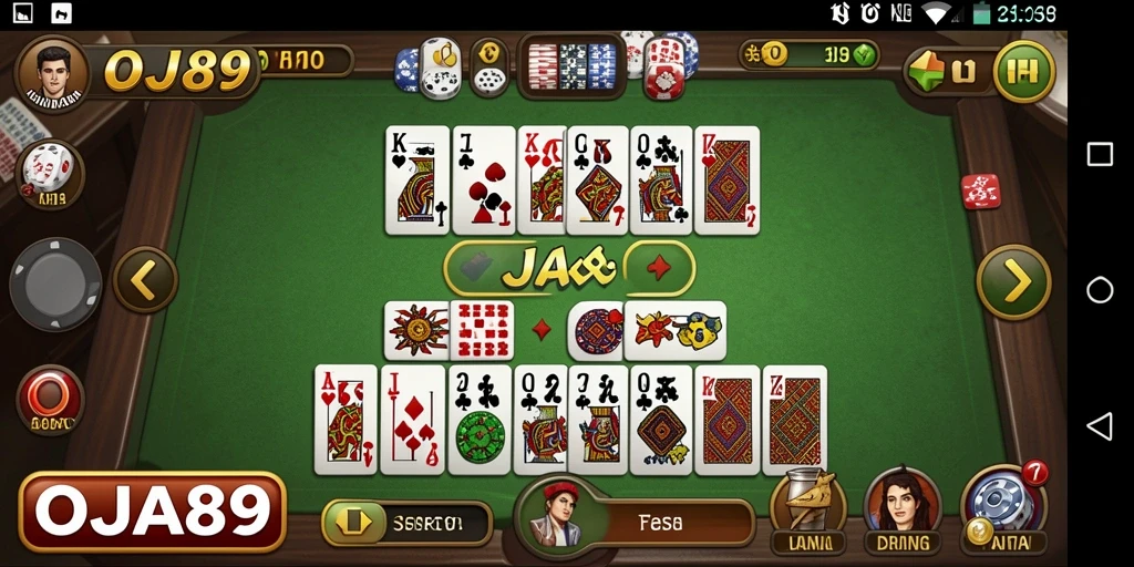 Screenshot OJA89 menampilkan gameplay domino yang seru dan menarik.