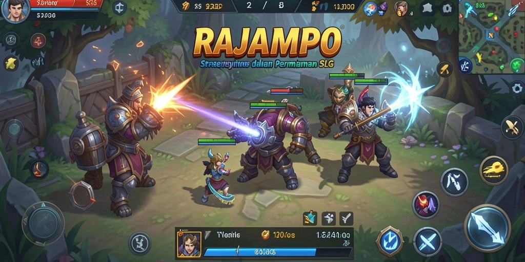 Screenshot gameplay RAJAMPO menampilkan strategi yang intens.