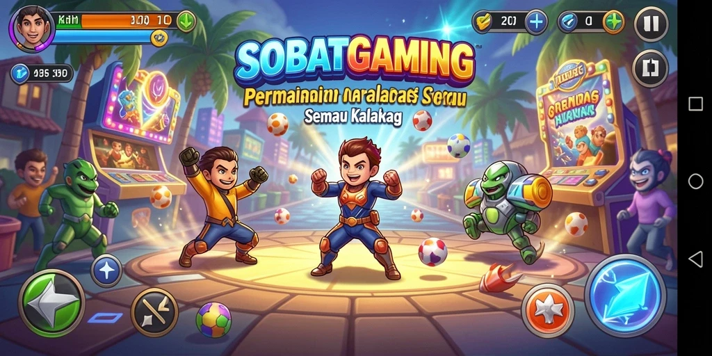 Menampilkan gameplay seru dengan aksi cepat di SOBATGAMING.