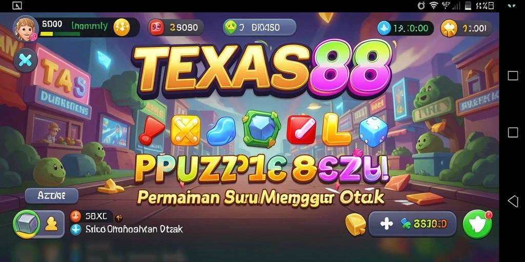 Tampilan gameplay seru dari TEXAS88 dengan berbagai puzzle menarik.
